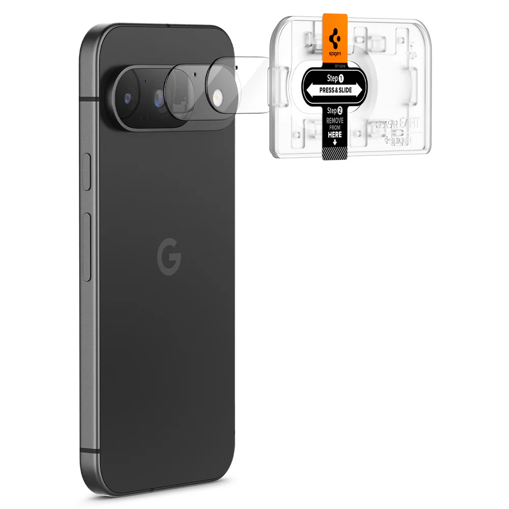 Spigen Google Pixel 9 EZ Fit GLAS.tR Optik 2PCS Camera Lens Protector - Clear - Image 3