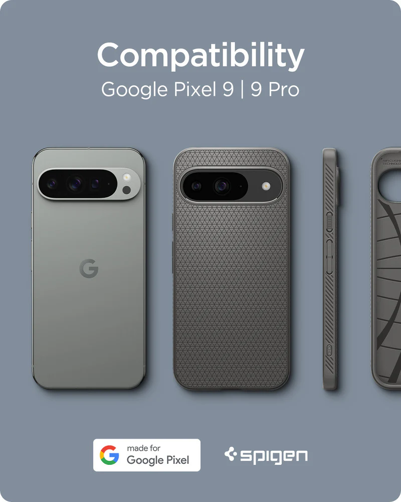 Spigen Google Pixel 9 Liquid Air Case - Marble Grey - Image 2