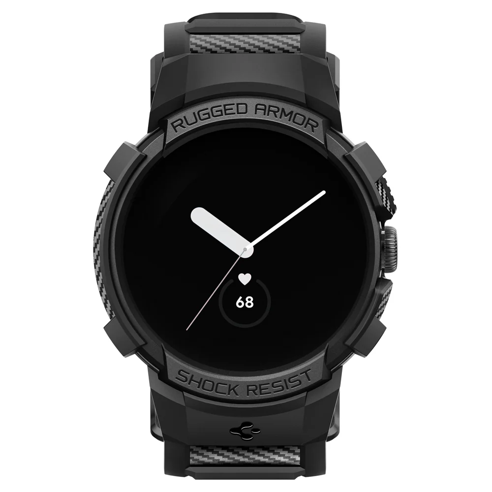 Spigen Google Pixel Watch Rugged Armor Pro Case - Black - Image 3