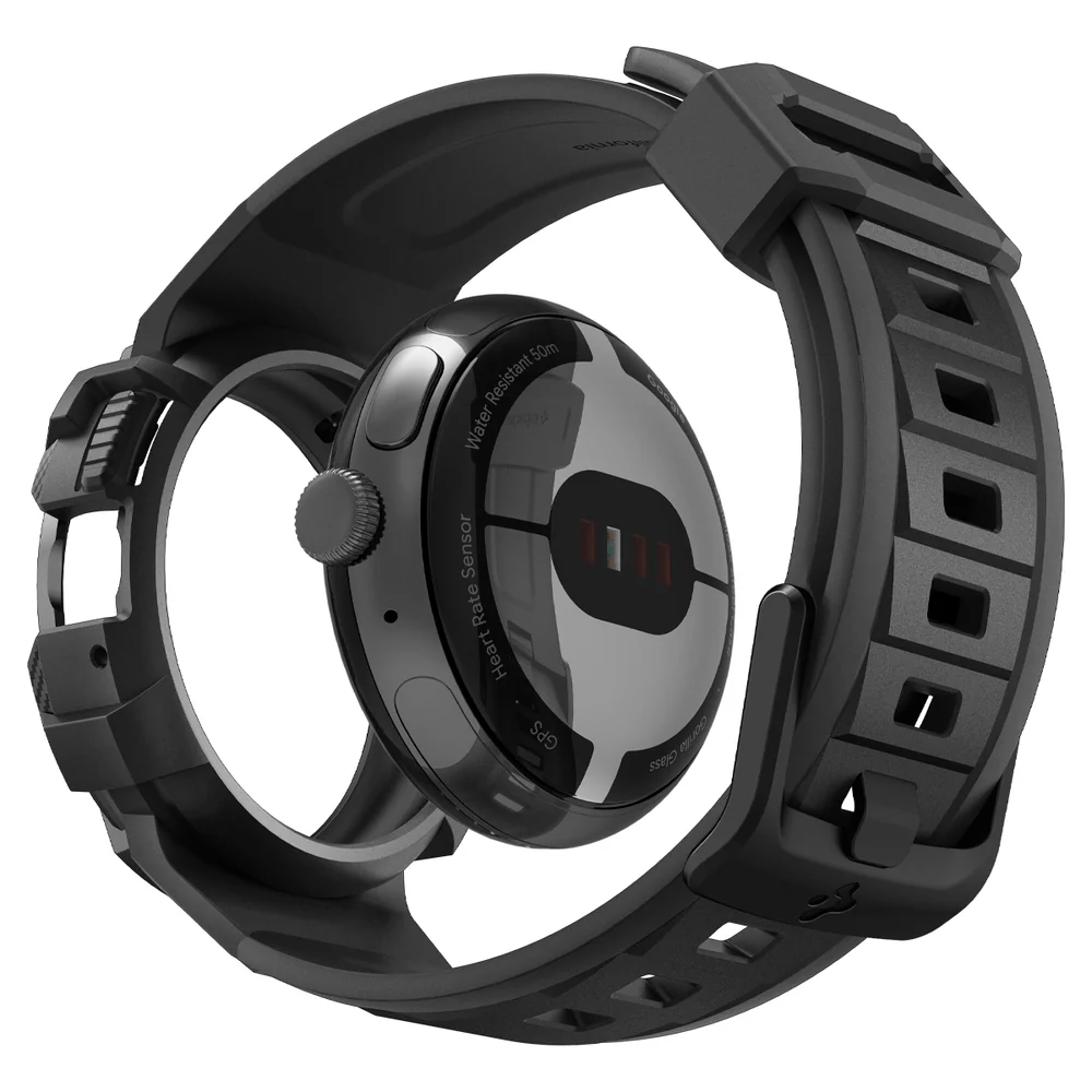 Spigen Google Pixel Watch Rugged Armor Pro Case - Black - Image 5