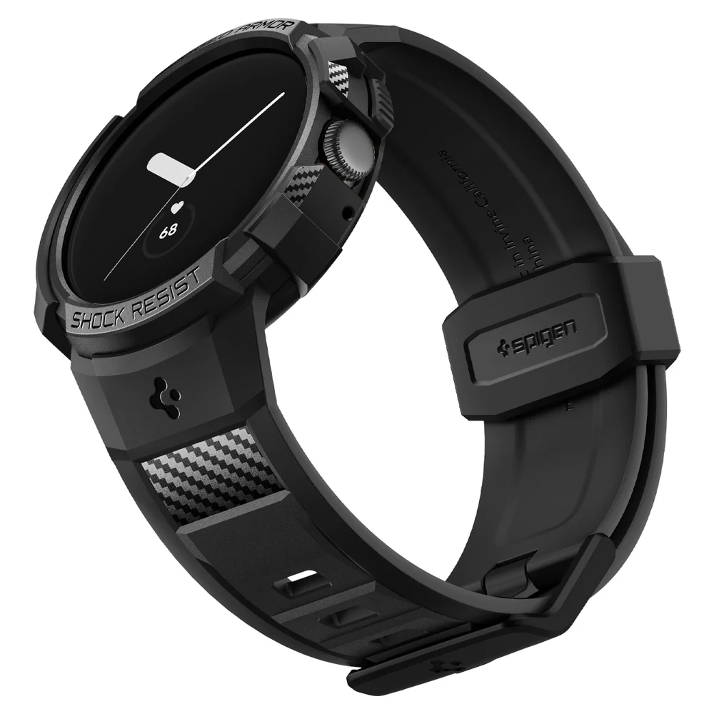 Spigen Google Pixel Watch Rugged Armor Pro Case - Black - Image 6
