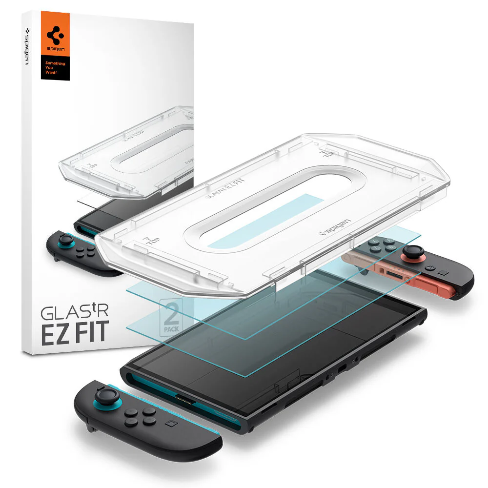 Spigen Nintendo Nintendo Switch 2 GLAS.tR EZ Fit 2PCS Video Game Accessories - Clear - Image 2