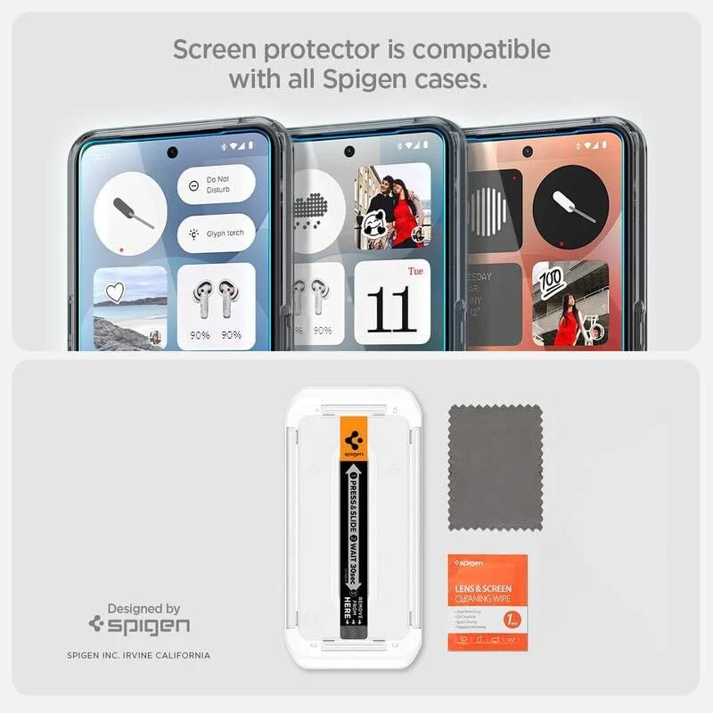 Spigen Nothing Phone (3a) Pro GLAS.tR EZ Fit HD Glass Screen Protector (Clear) - Image 2