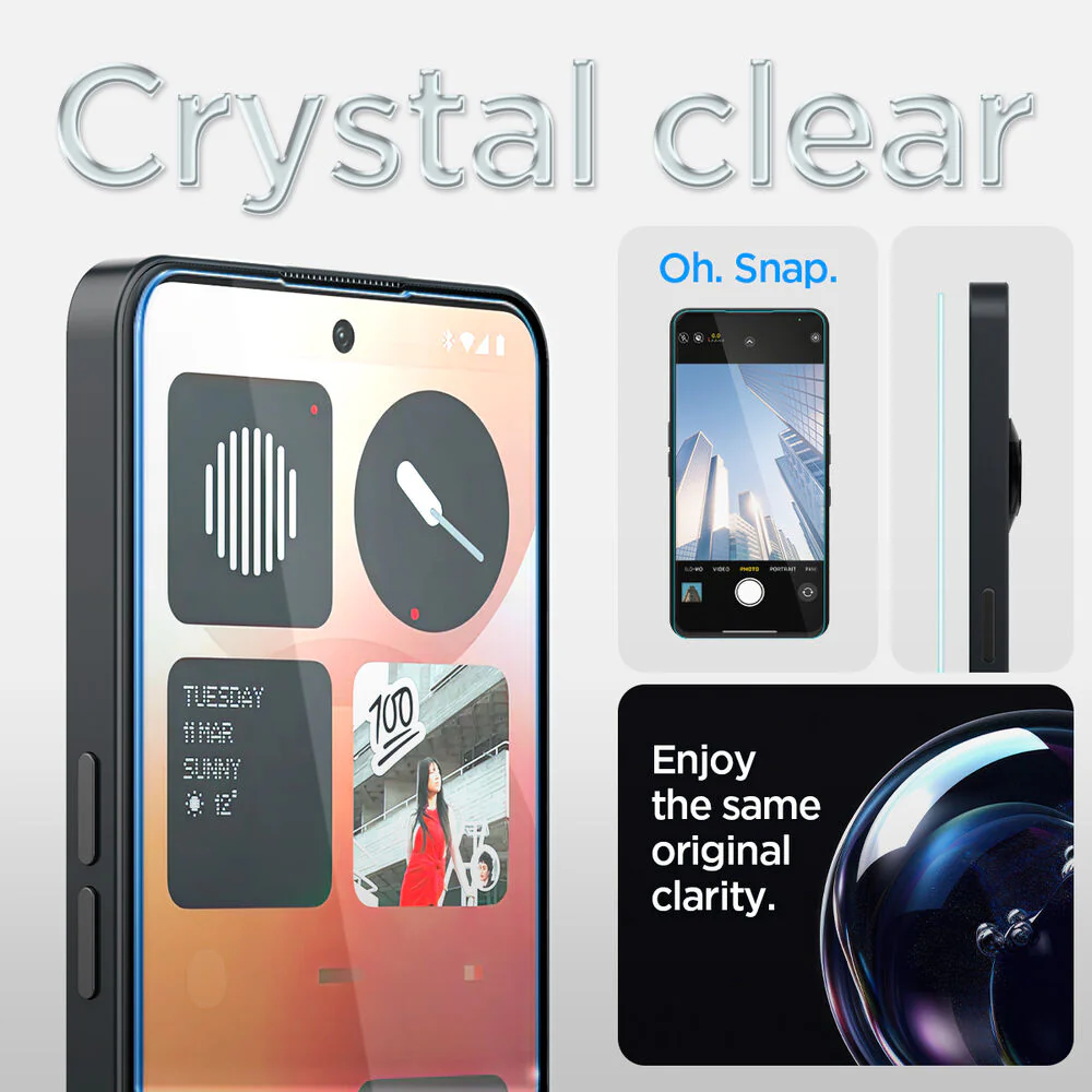 Spigen Nothing Phone (3a) Pro GLAS.tR EZ Fit HD Glass Screen Protector (Clear) - Image 6