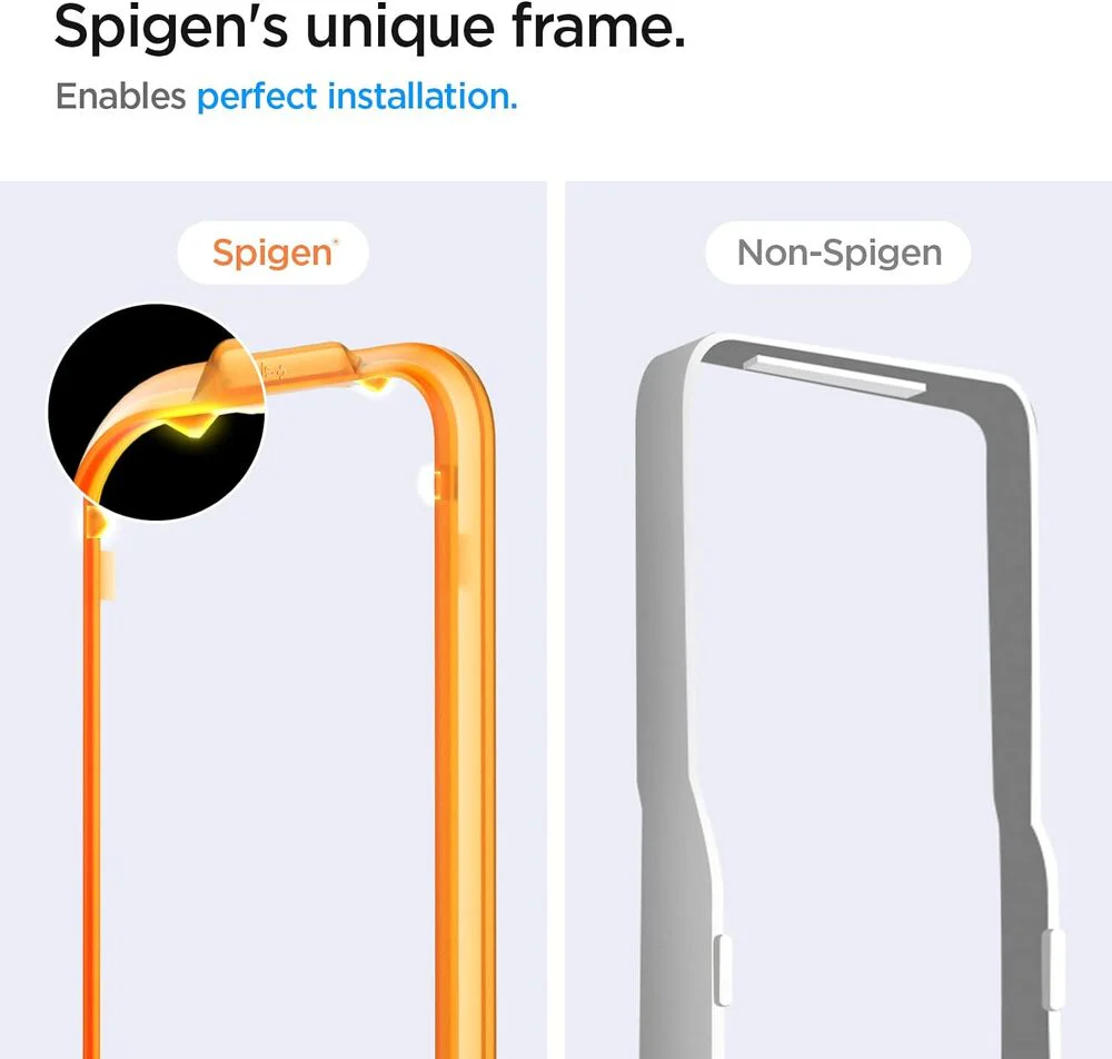 Spigen Samsung Galaxy A35 5G AlignMaster GLAS.tR Slim 2PCS Glass Screen Protector - Clear - Image 4