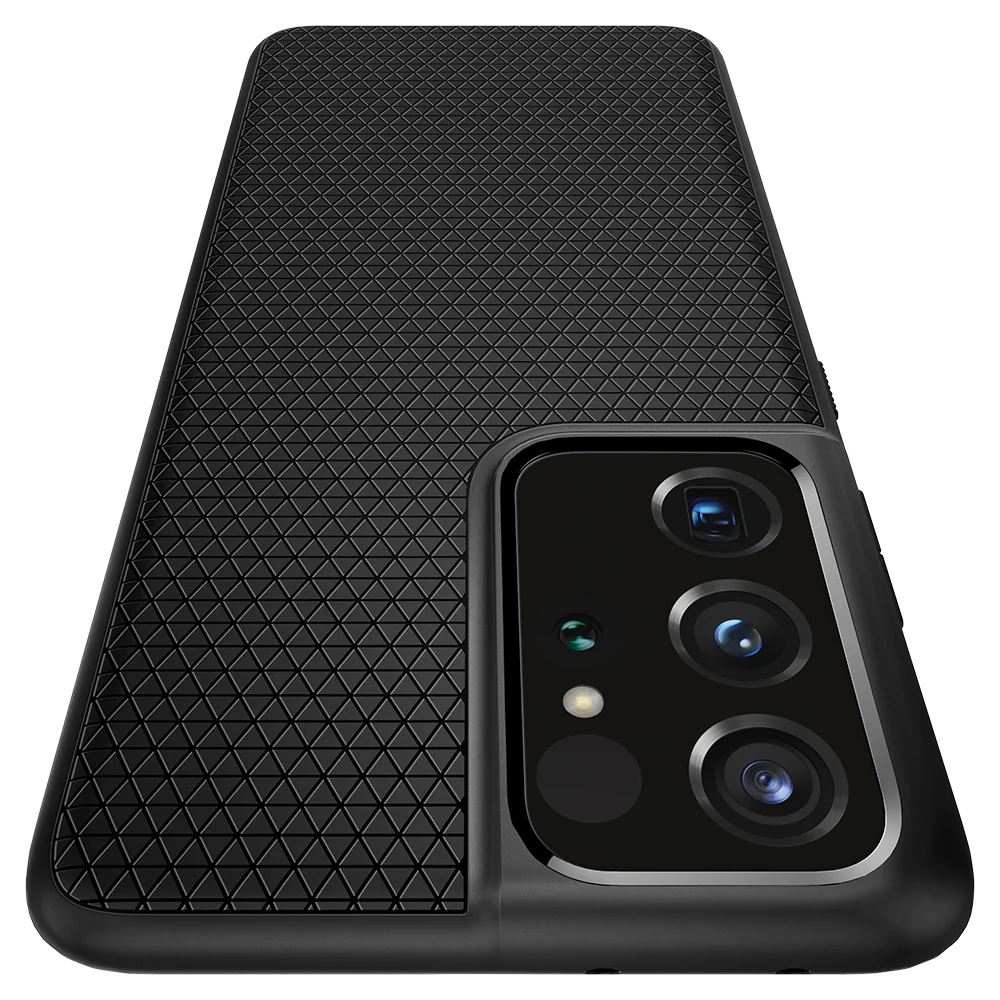 Spigen Samsung Galaxy S21 Ultra Liquid Air Case - Black - Image 4