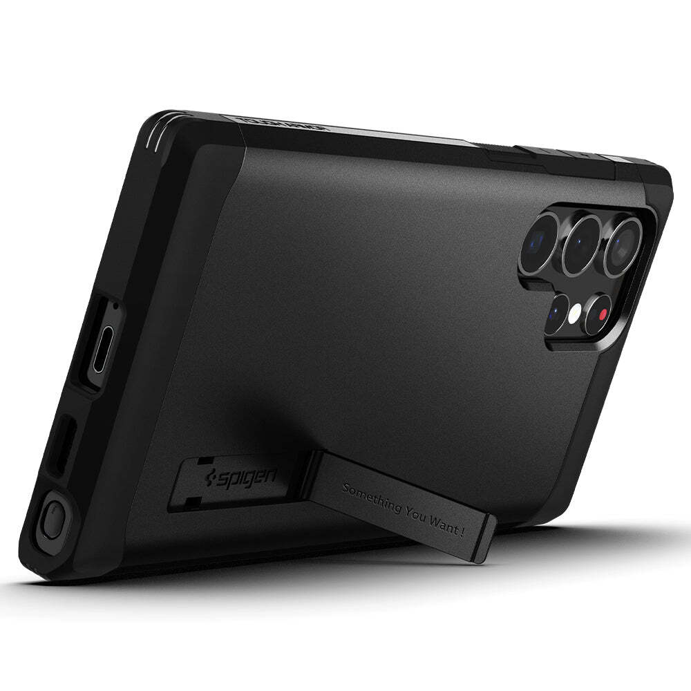 Spigen Samsung Galaxy S22 Ultra Tough Armor Case - Black - Image 6