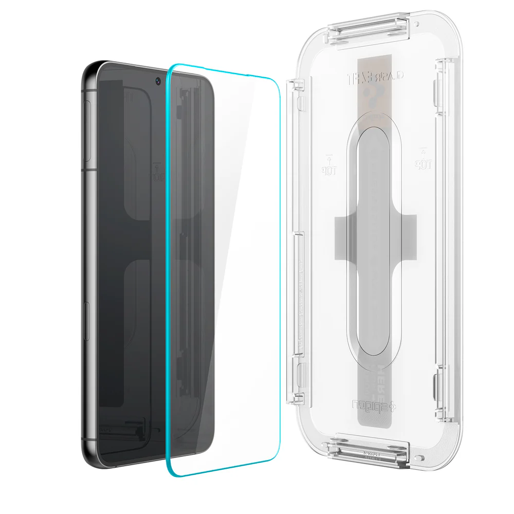 Spigen Samsung Galaxy S23 Plus EZ Fit GLAS.tR Slim 2PCS Glass Screen Protector - Clear - Image 4