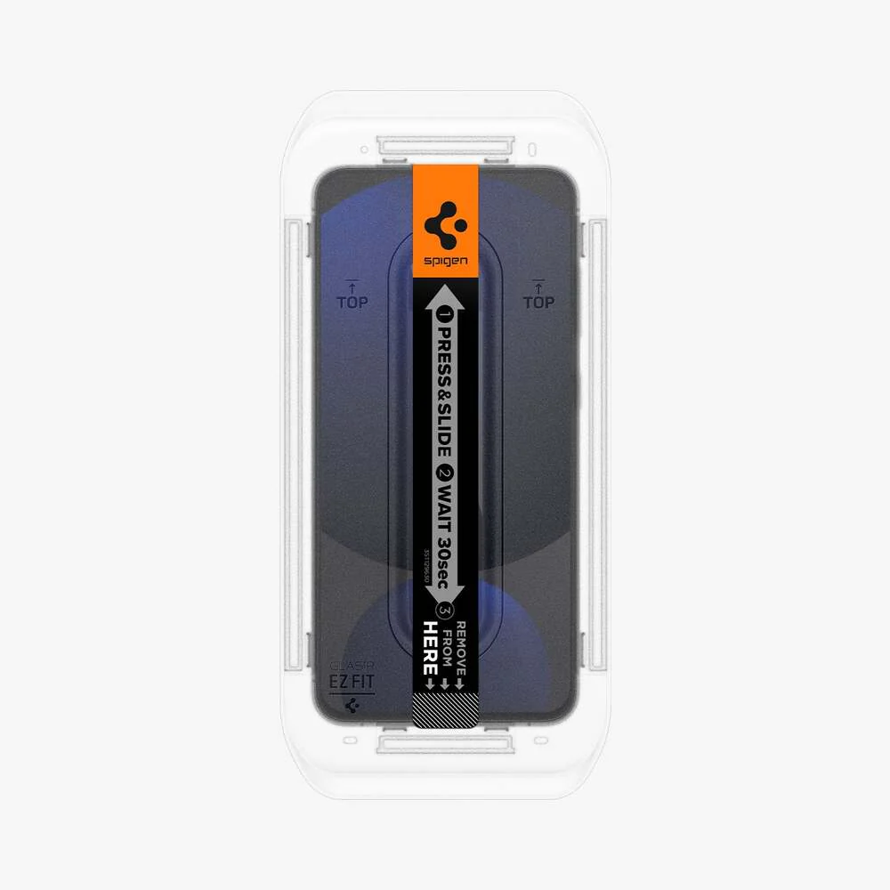 Spigen Samsung Galaxy S24 FE EZ Fit GLAS.tR Slim 2PCS Glass Screen Protector - Clear - Image 4