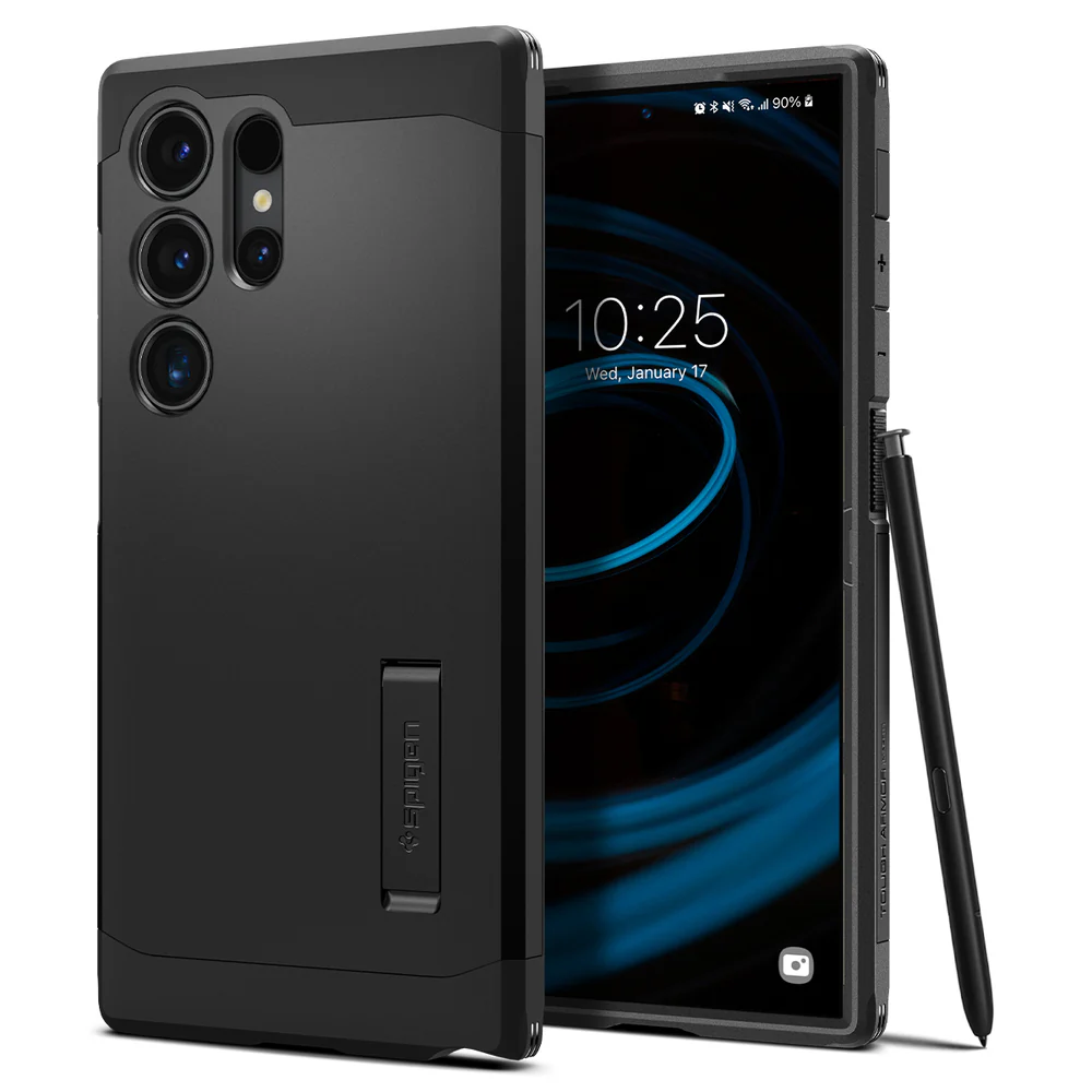 Spigen Samsung Galaxy S24 Ultra Tough Armor (MagFit) Case - Black - Image 3