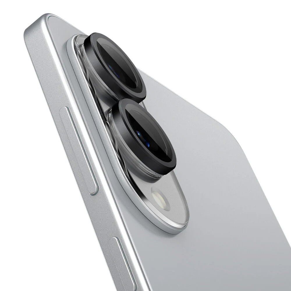 Spigen Samsung Galaxy S25 Edge GLAS.tR EZ Fit Optik Pro HD 2PCS Glass Lens Protector - Black - Image 3