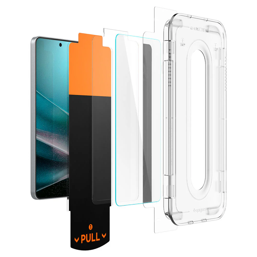 Spigen Samsung Galaxy S25 Edge GLAS.tR EZ Fit Pro HD Glass Screen Protector - Clear - Image 2