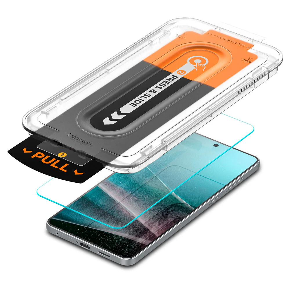 Spigen Samsung Galaxy S25 Edge GLAS.tR EZ Fit Pro HD Glass Screen Protector - Clear - Image 5