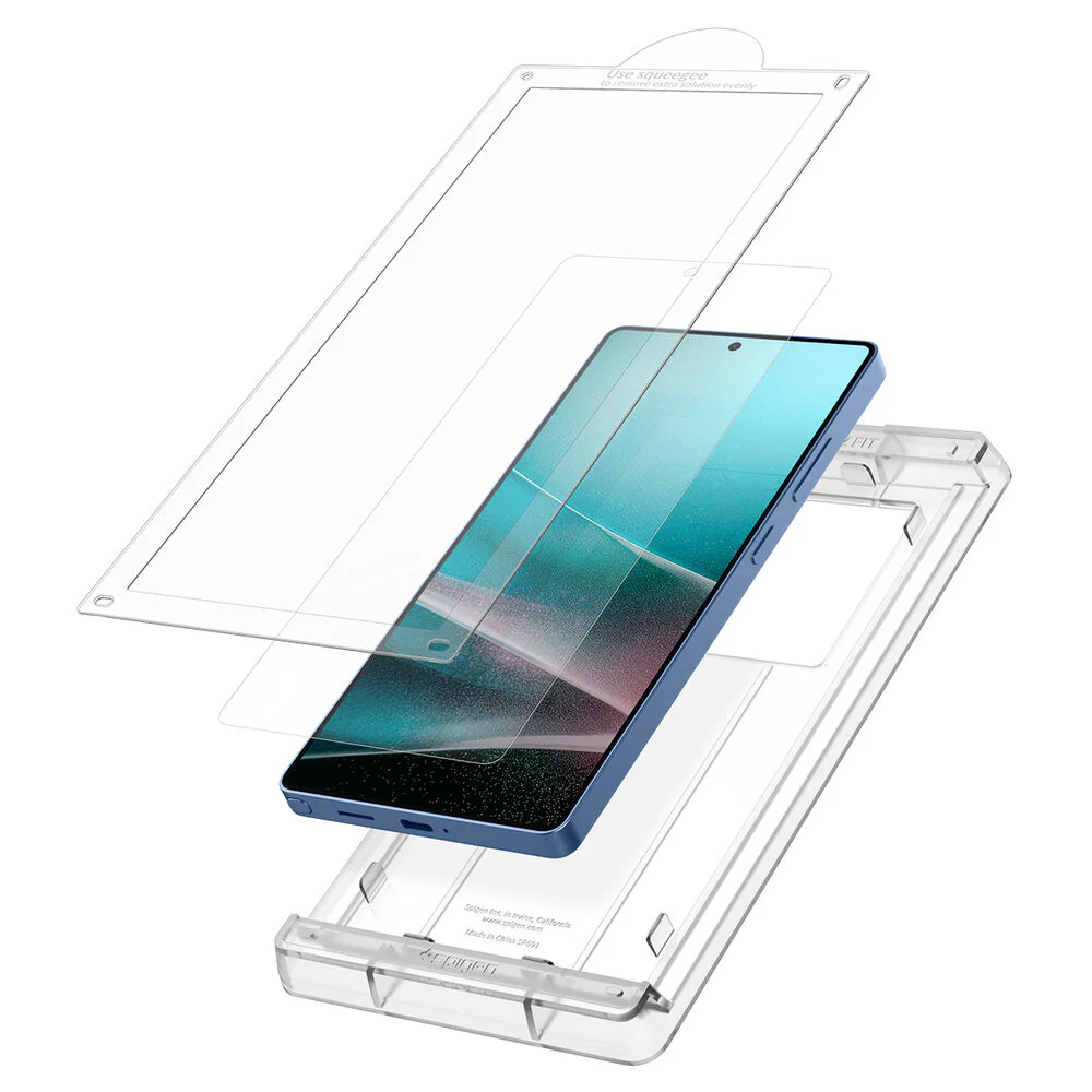 Spigen Samsung Galaxy S25 Ultra EliteShield EZ Fit HD 1PC Screen Protector - Clear - Image 4