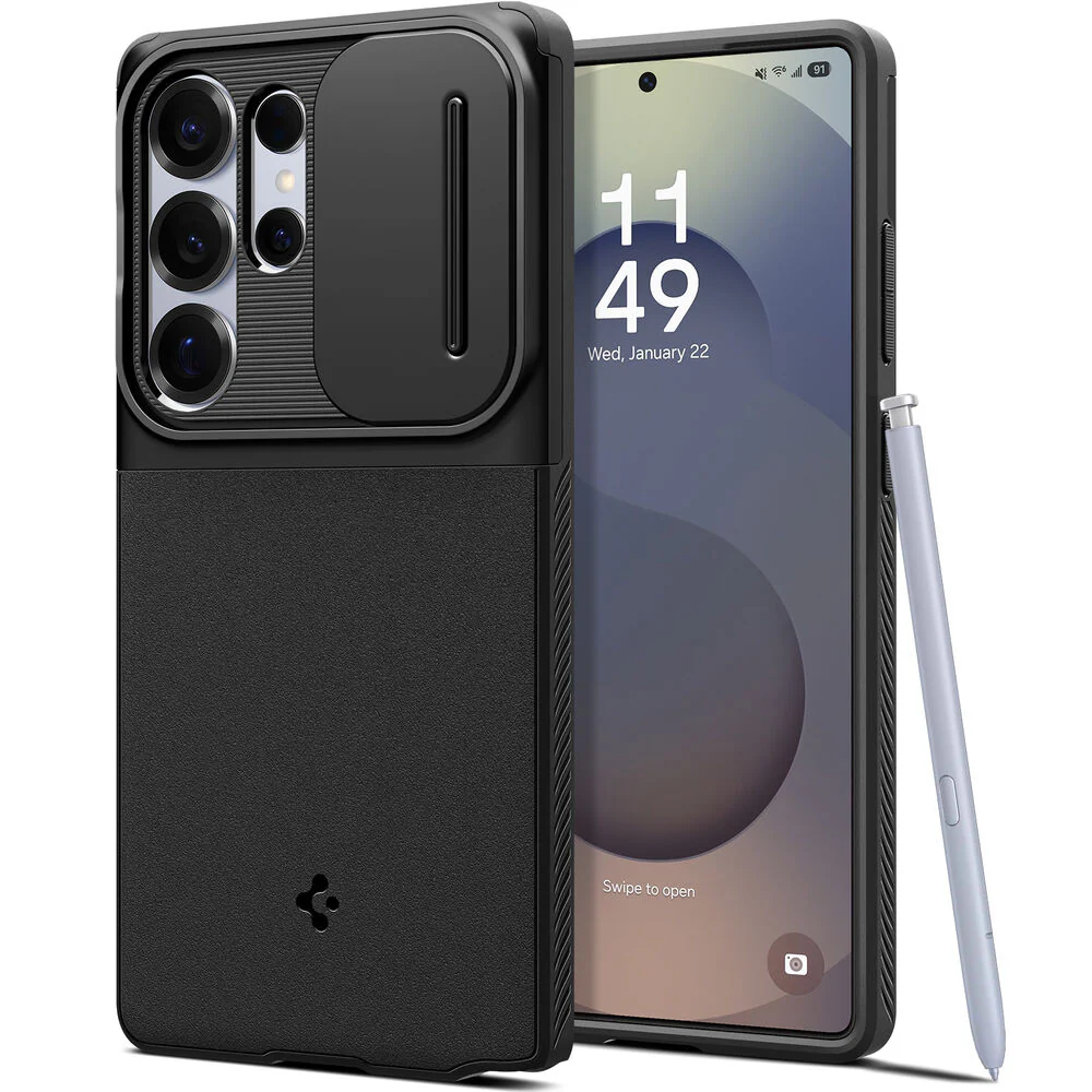 Spigen Samsung Galaxy S25 Ultra Optik Armor Case (Black) - Image 2