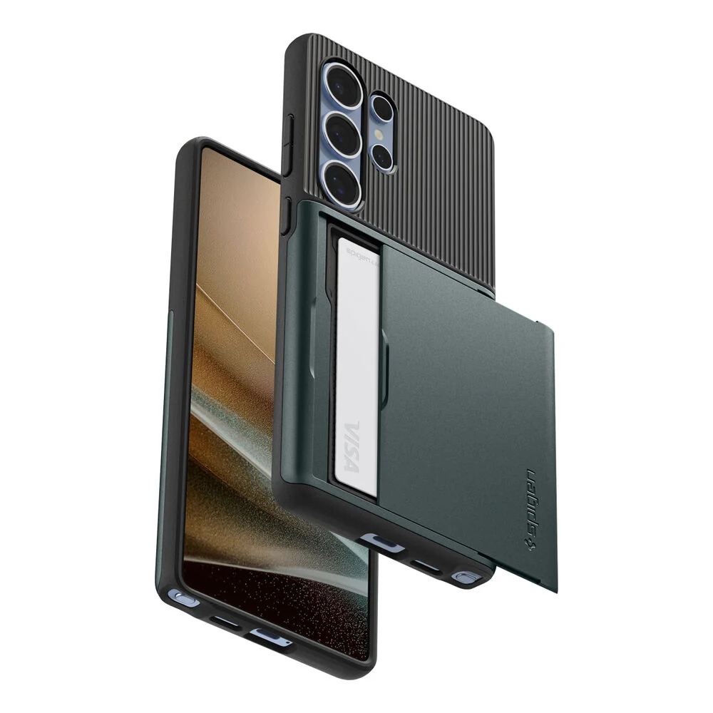 Spigen Samsung Galaxy S25 Ultra Slim Armor CS Case (Abyss Green) - Image 4