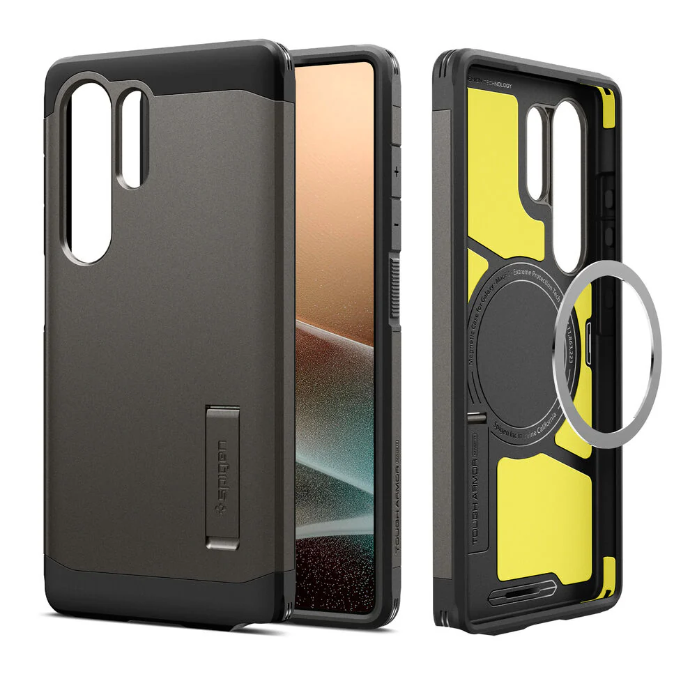 Spigen Samsung Galaxy S25 Ultra Tough Armor MagFit Case (Gunmetal) - Image 3