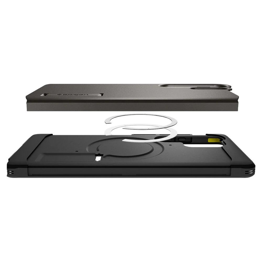 Spigen Samsung Galaxy S25 Ultra Tough Armor MagFit Case (Gunmetal) - Image 4