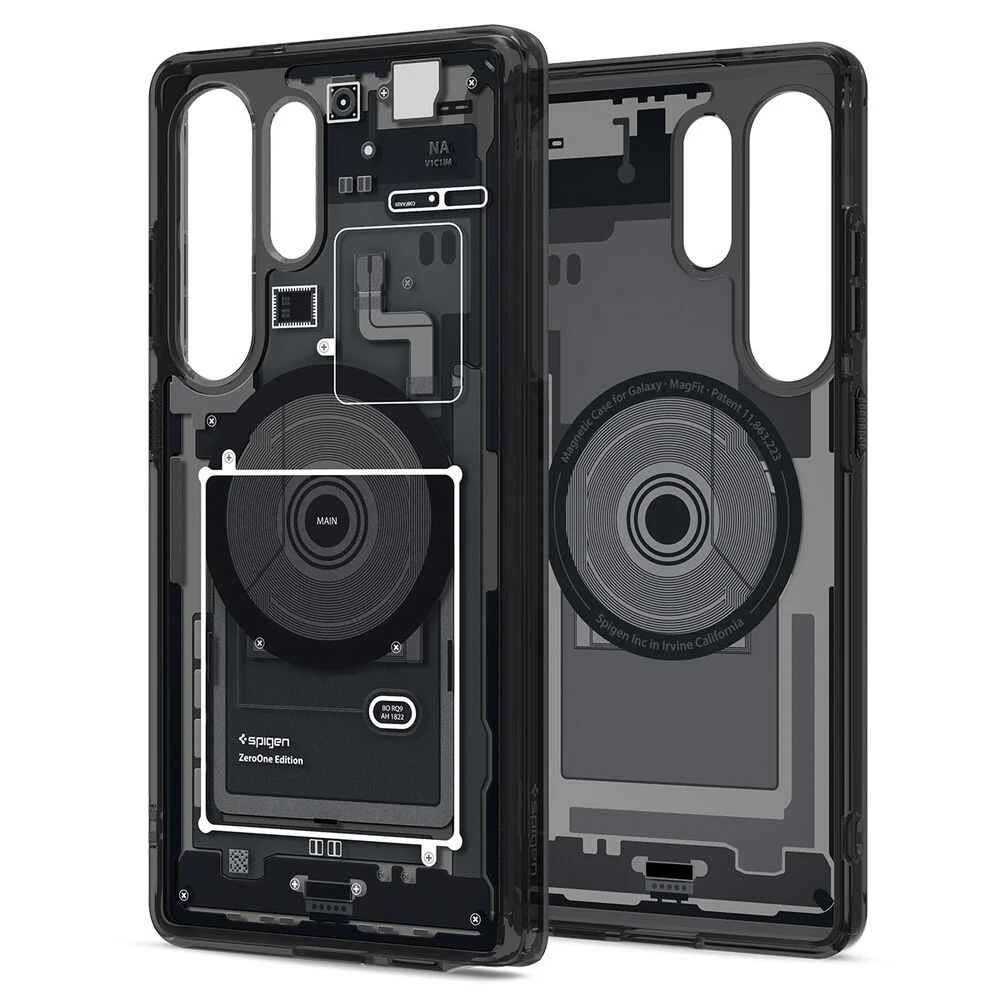 Spigen Samsung Galaxy S25 Ultra Ultra Hybrid (MagFit) Zero One Case - Zero One Black - Image 2