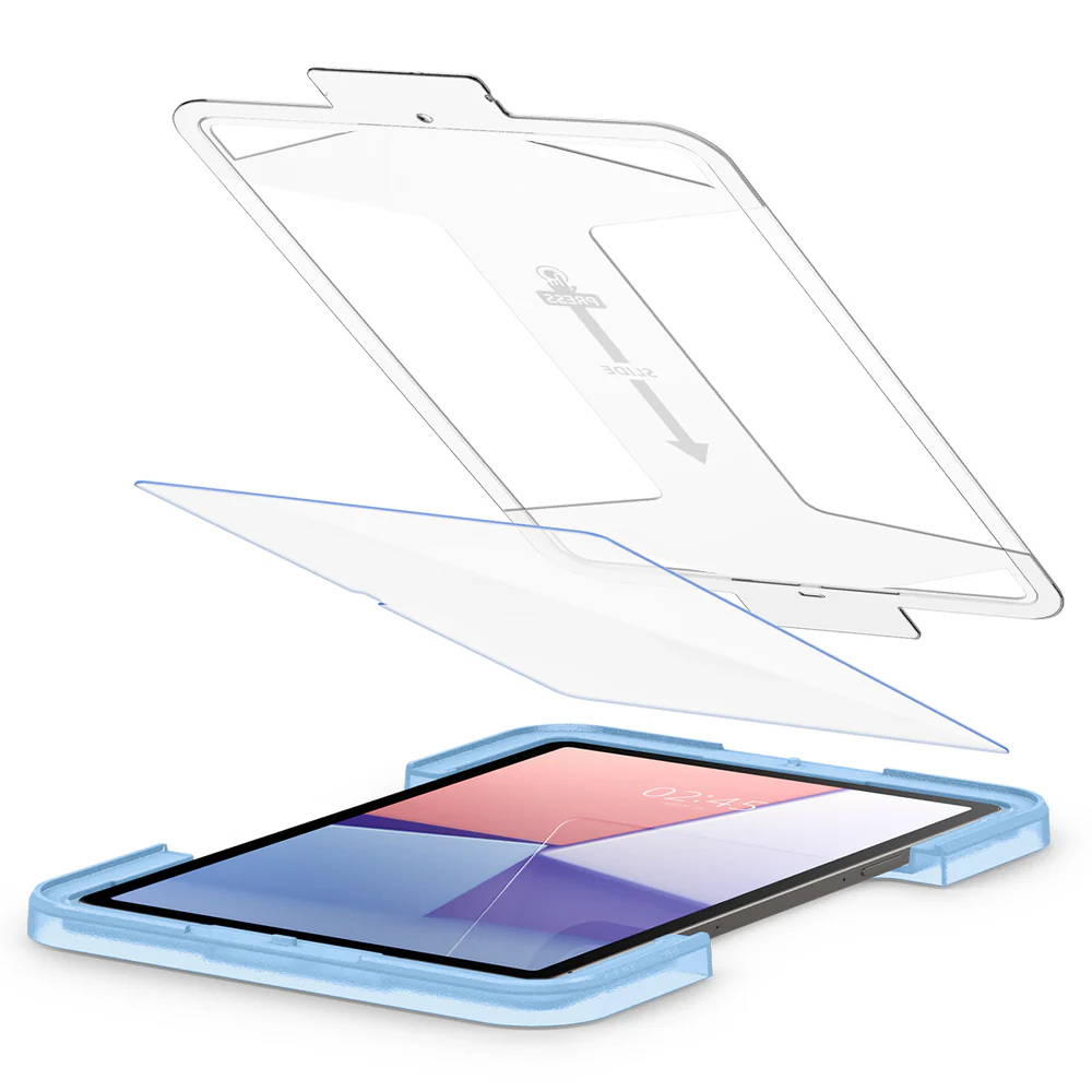Spigen Samsung Galaxy Tab S9 Plus 12.4 EZ Fit GLAS.tR Slim 1PC Glass Screen Protector - Clear - Image 4