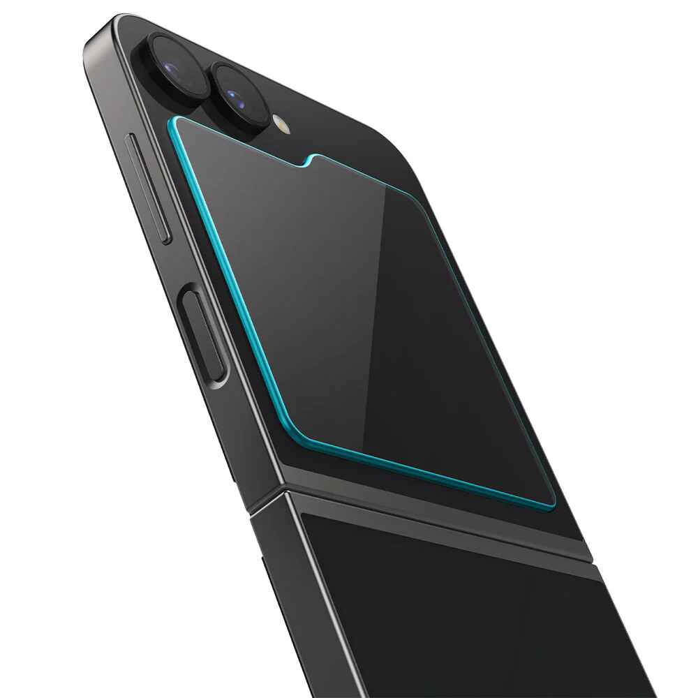 Spigen Samsung Galaxy Z Flip 6 EZ Fit GLAS.tR Slim 2PCS Glass Screen Protector - Clear - Image 4