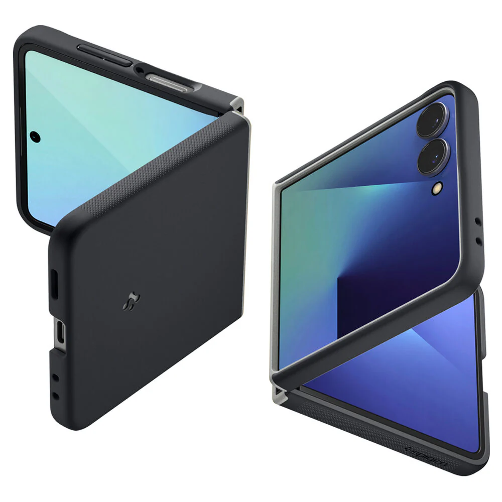 Spigen Samsung Galaxy Z Flip 7 Nano Pop (MagFit) Case - Black Sesame - Image 2