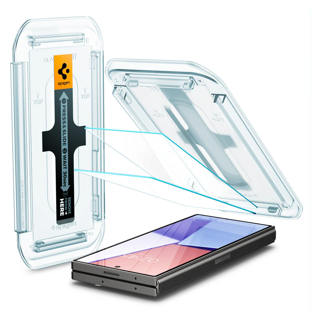 Spigen Samsung Galaxy Z Fold 6 EZ Fit GLAS.tR Slim 2PCS Glass Screen Protector - Clear - Image 3