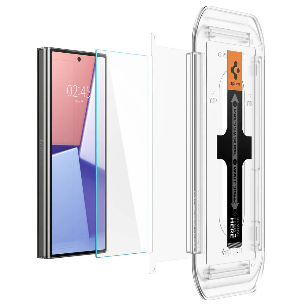 Spigen Samsung Galaxy Z Fold 6 EZ Fit GLAS.tR Slim 2PCS Glass Screen Protector - Clear - Image 6