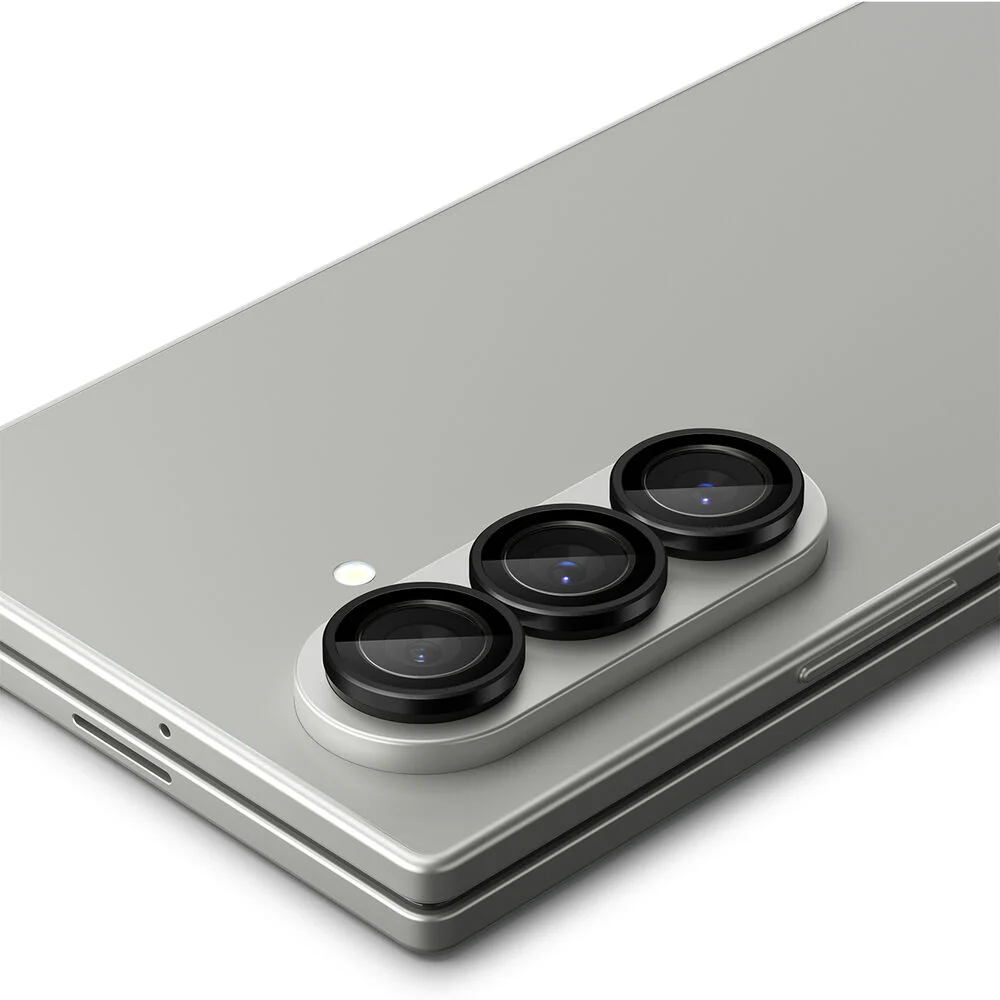 Spigen Samsung Galaxy Z Fold 7 GLAS.tR EZ Fit Optik Pro HD 2PCS Glass Screen Protector - Black - Image 4