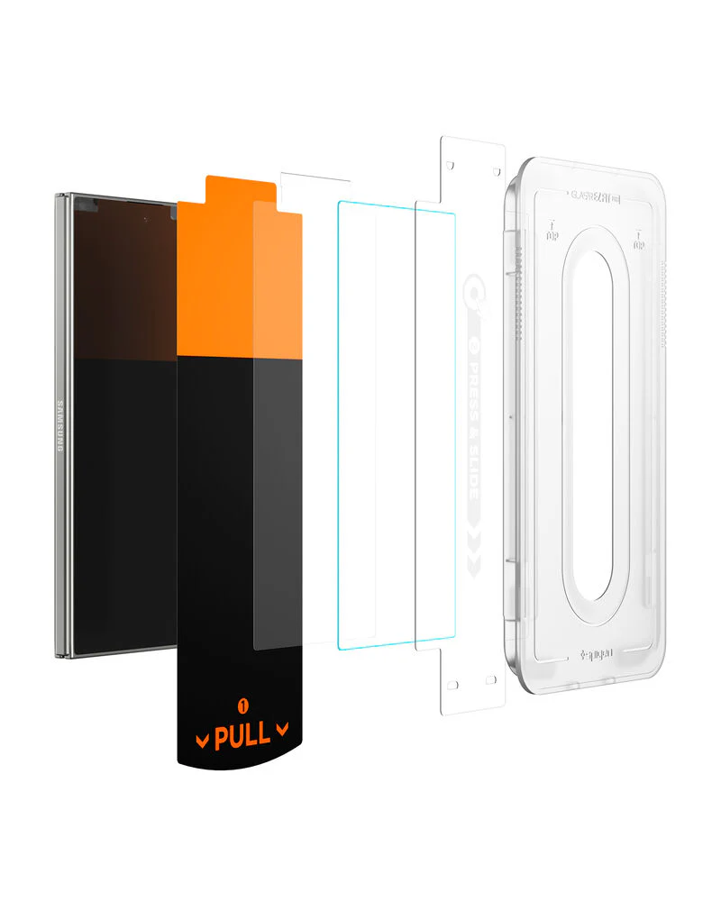 Spigen Samsung Galaxy Z Fold 7 GLAS.tR EZ Fit Pro HD 2PCS Glass Screen Protector - Clear - Image 3