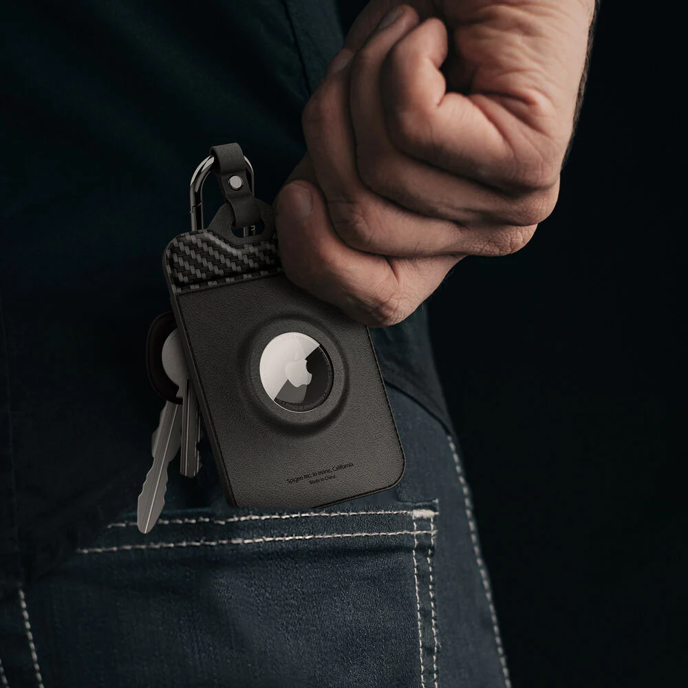 SPIGEN Tesla Key Card Case with AirTag Slot (Carbon Edition) - Image 9