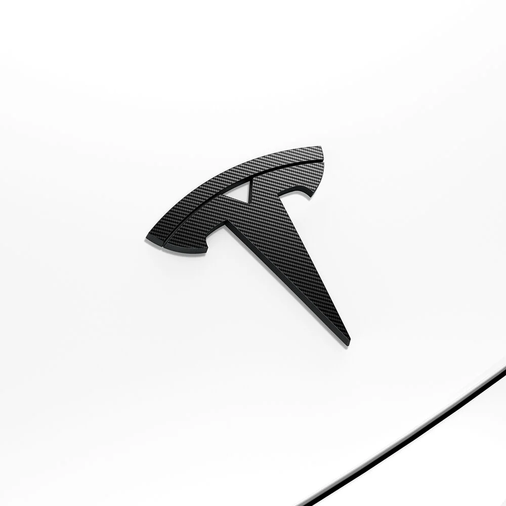 SPIGEN Tesla Model 3 Highland (2024-2026) TO321H Front Emblem Logo Cover (Carbon) - Image 4