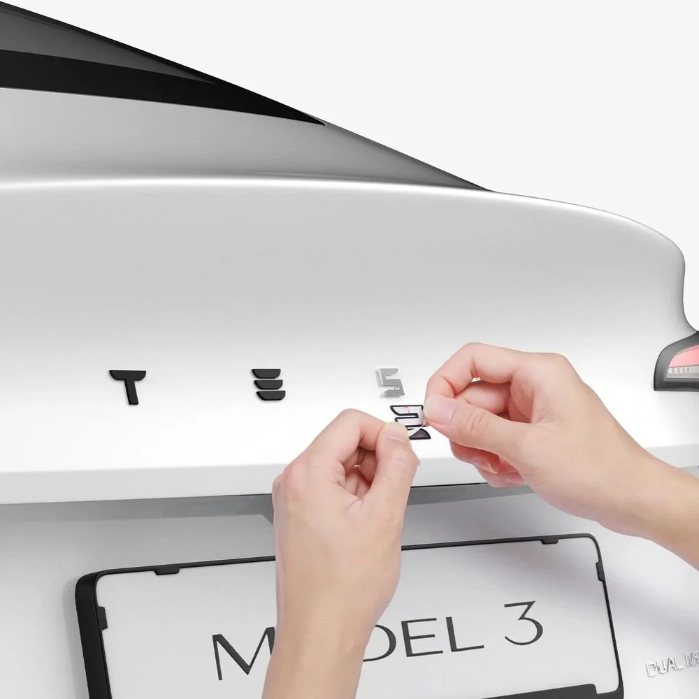 SPIGEN Tesla Model 3 Highland (2024-2026) TO322H Rear Emblem Logo Cover (Black) - Image 3