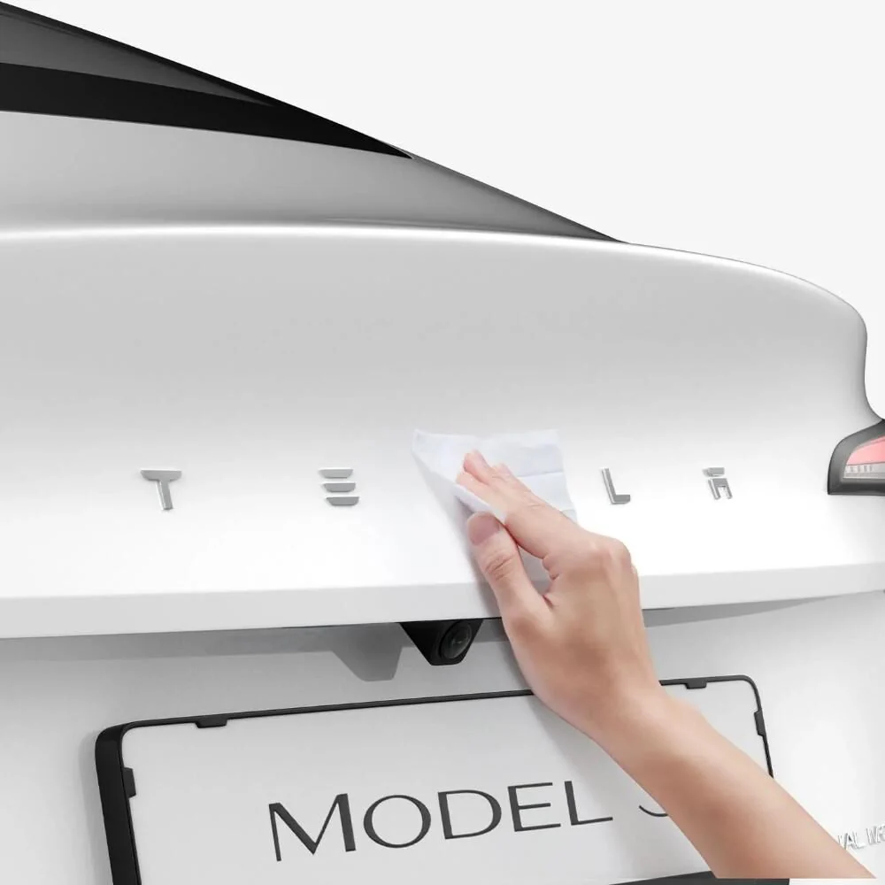 SPIGEN Tesla Model 3 Highland (2024-2026) TO322H Rear Emblem Logo Cover (Carbon) - Image 2