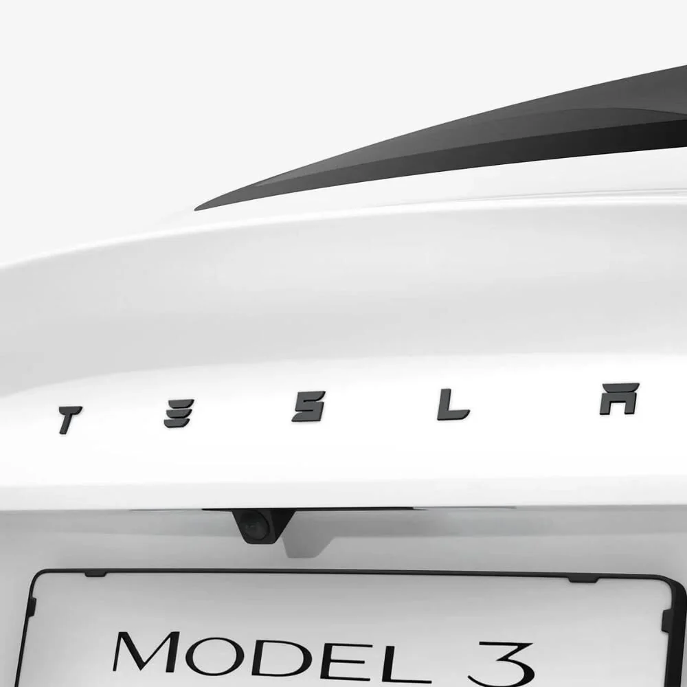 SPIGEN Tesla Model 3 Highland (2024-2026) TO322H Rear Emblem Logo Cover (Carbon) - Image 5