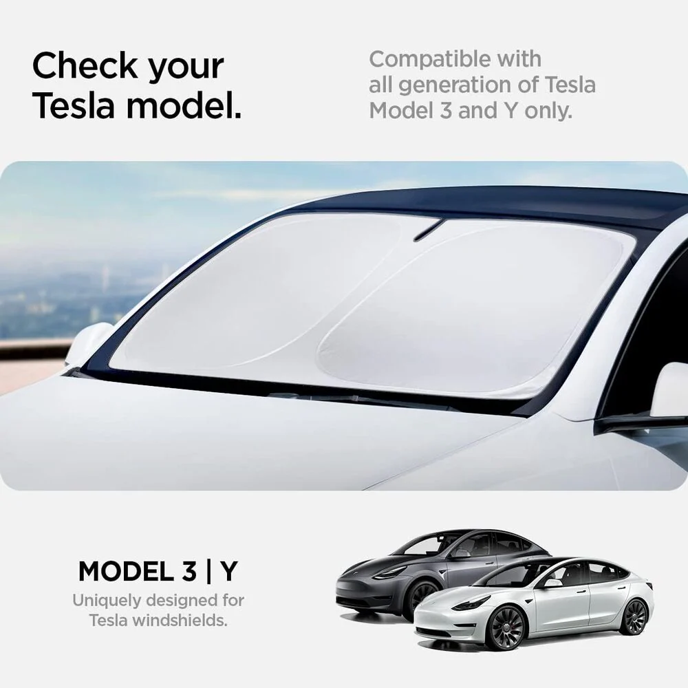 SPIGEN Tesla Model 3 Y (2017-2026) Y L TO260 CryoShade Front Windshield (Black) - Image 2
