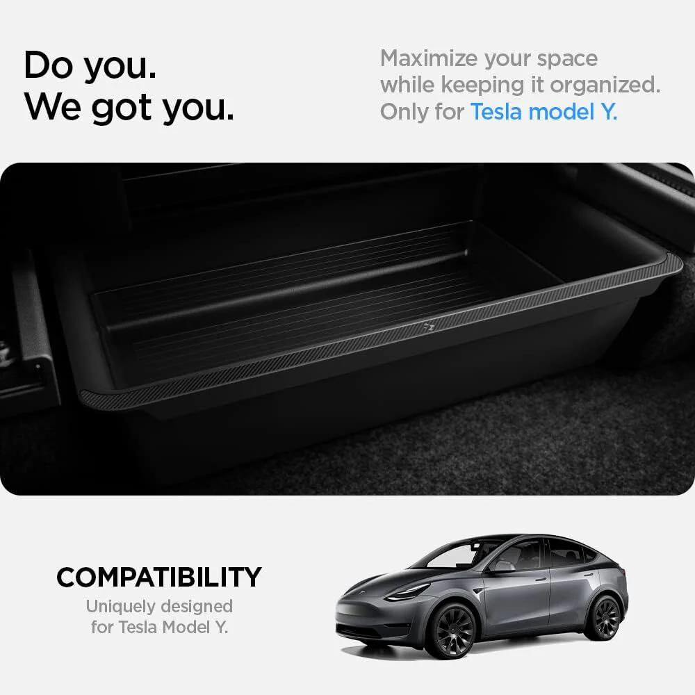 Spigen Tesla Model Y (2020-2026) Rear Under Air Outlet Storage Box TO223 (Carbon Edition) - Image 2