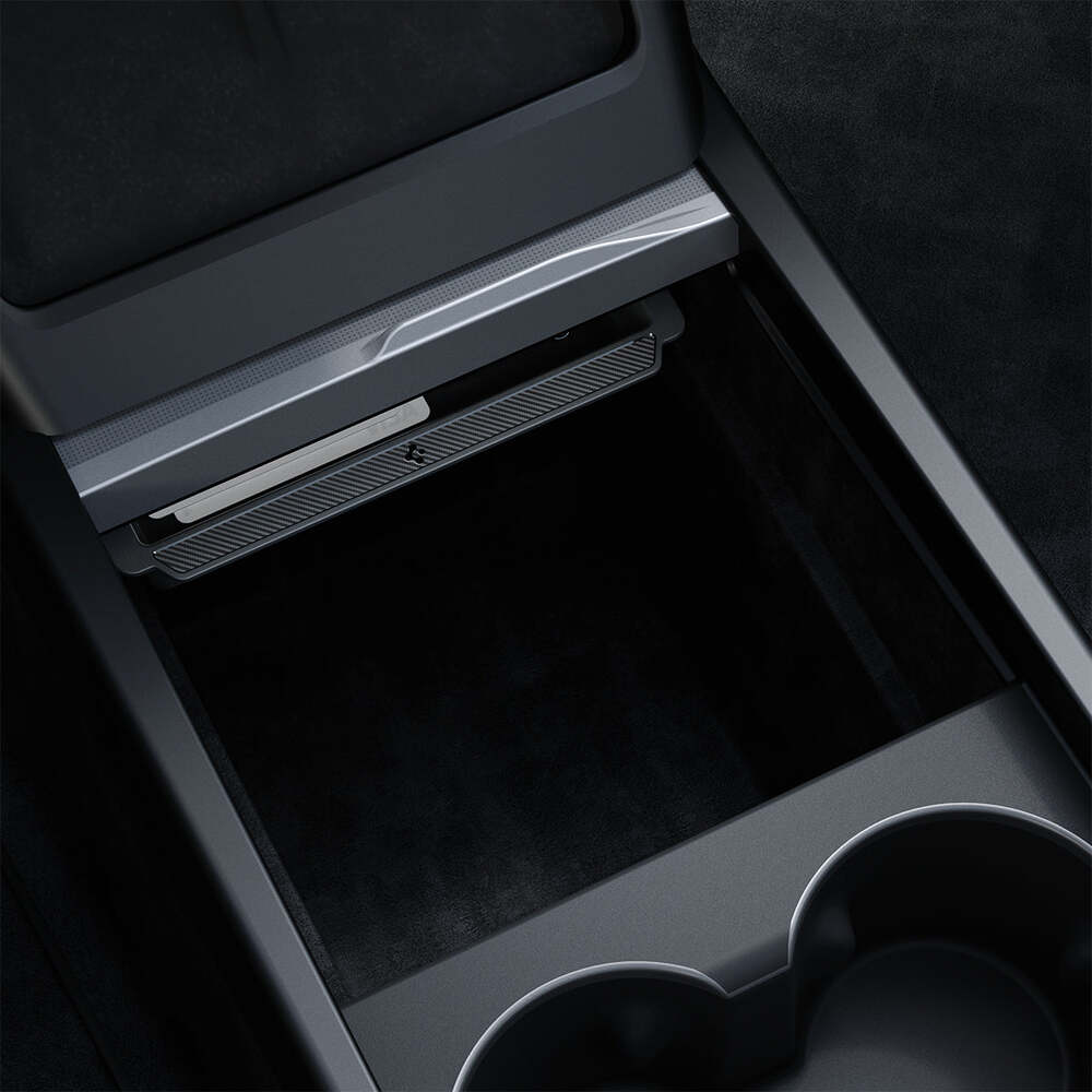 SPIGEN Tesla Model Y Juniper (2025-2026) Y L TO220SH Sliding Center Console Tray (Carbon Edition) - Image 4