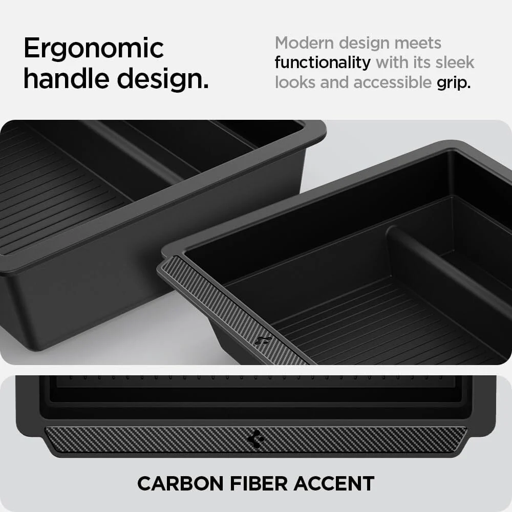 SPIGEN Tesla Model Y Juniper (2025-2026) Y L TO220SH Sliding Center Console Tray (Carbon Edition) - Image 6