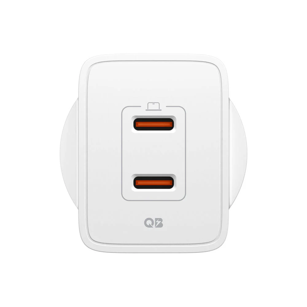 Spigen Universal Power Accessories Essential USB-C 47W EE472OC 2 Ports Wall Charger USB Charger - White - Image 2