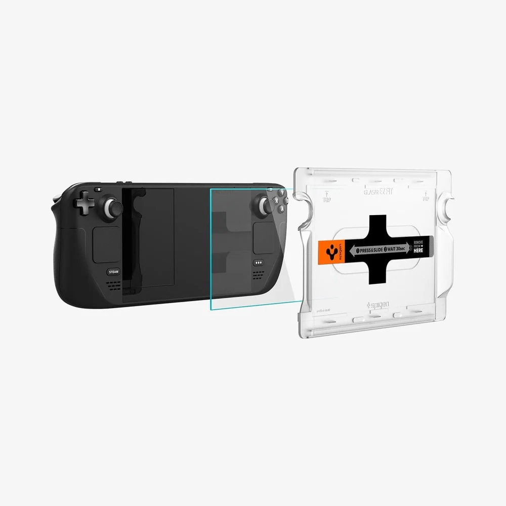 Spigen Valve Steam Deck OLED 2023 / LCD 2022 EZ Fit GLAS.tR Slim 1PC Video Game Accessories - Clear - Image 3