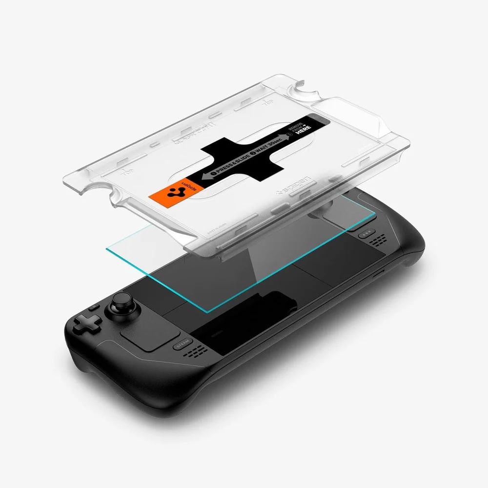 Spigen Valve Steam Deck OLED 2023 / LCD 2022 EZ Fit GLAS.tR Slim 1PC Video Game Accessories - Clear - Image 6