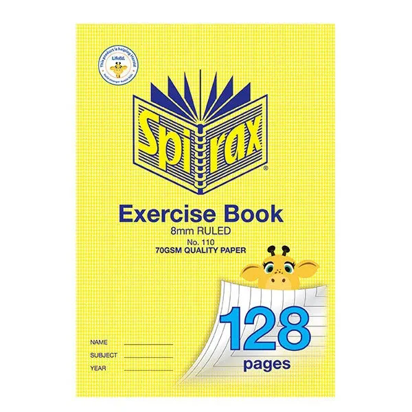 Spirax 110 Exercise Book Ruled 8mm 128 Page (A4) [10 Pack] - Image 2