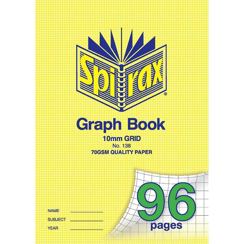 Spirax 138 Graph Book 10mm Grid 96 Page A4 Pack 10 - Image 2
