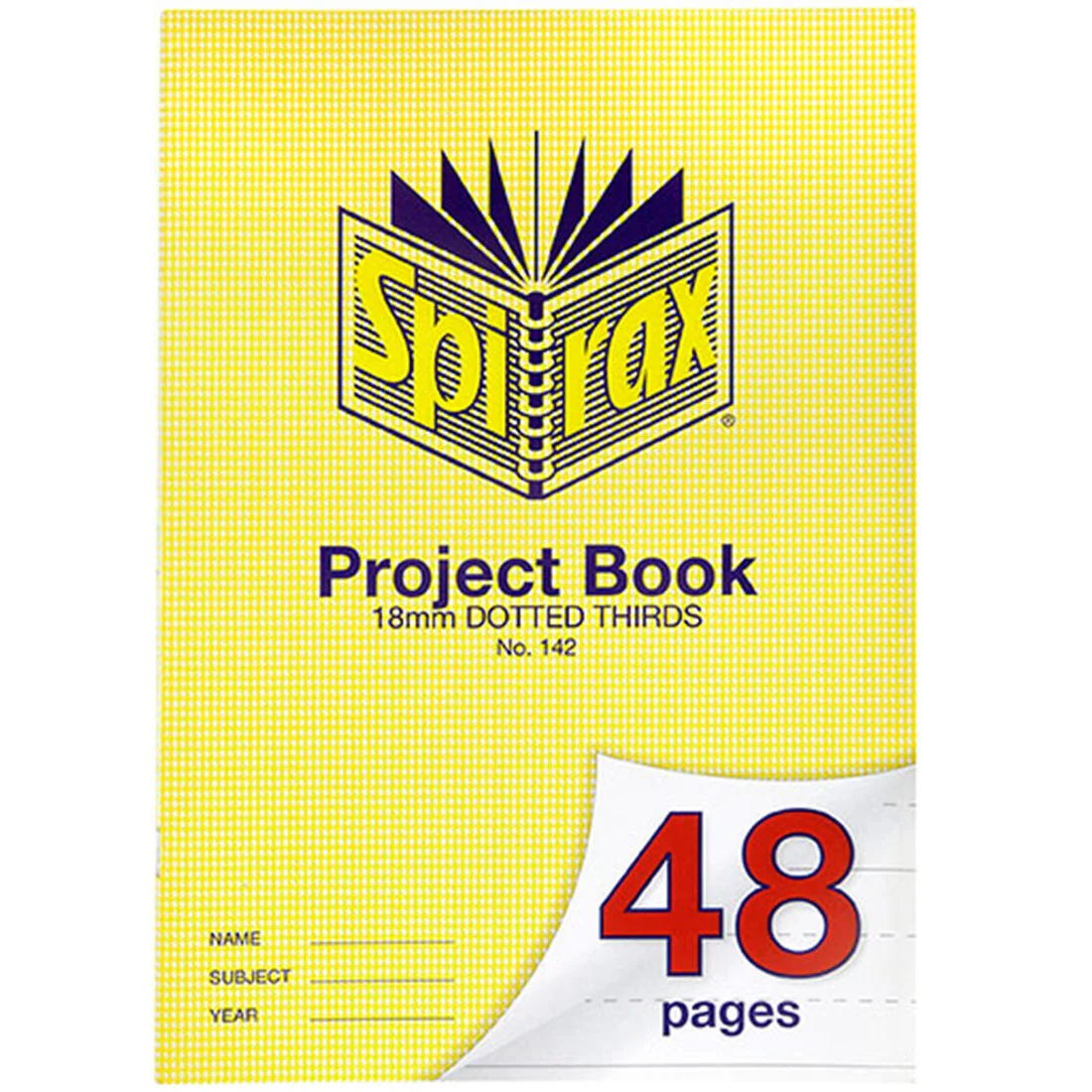 Spirax 142 Project Book 18mm Dotted Thirds 48 Page A4 20 Pack - Image 2