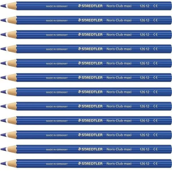 Staedtler Noris Club Maxi Learner Coloured Pencils Pack 12 (Blue) - Image 2