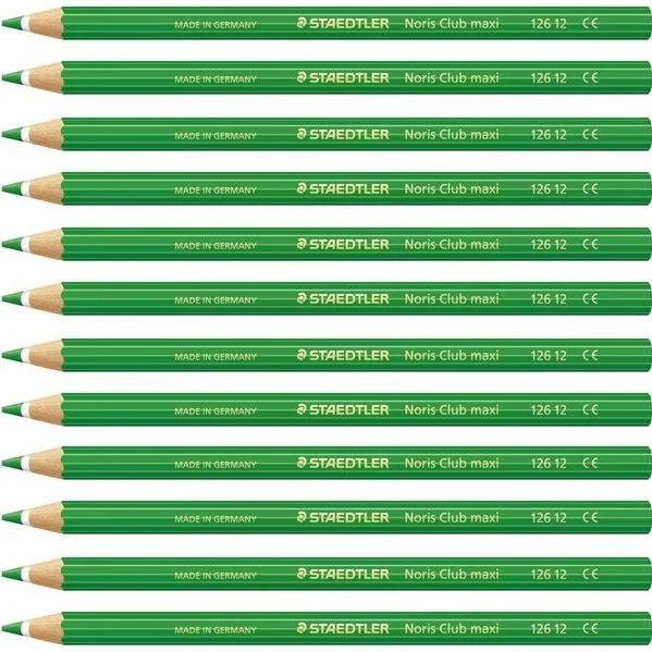 Staedtler Noris Club Maxi Learner Coloured Pencils Pack 12 (Green) - Image 2