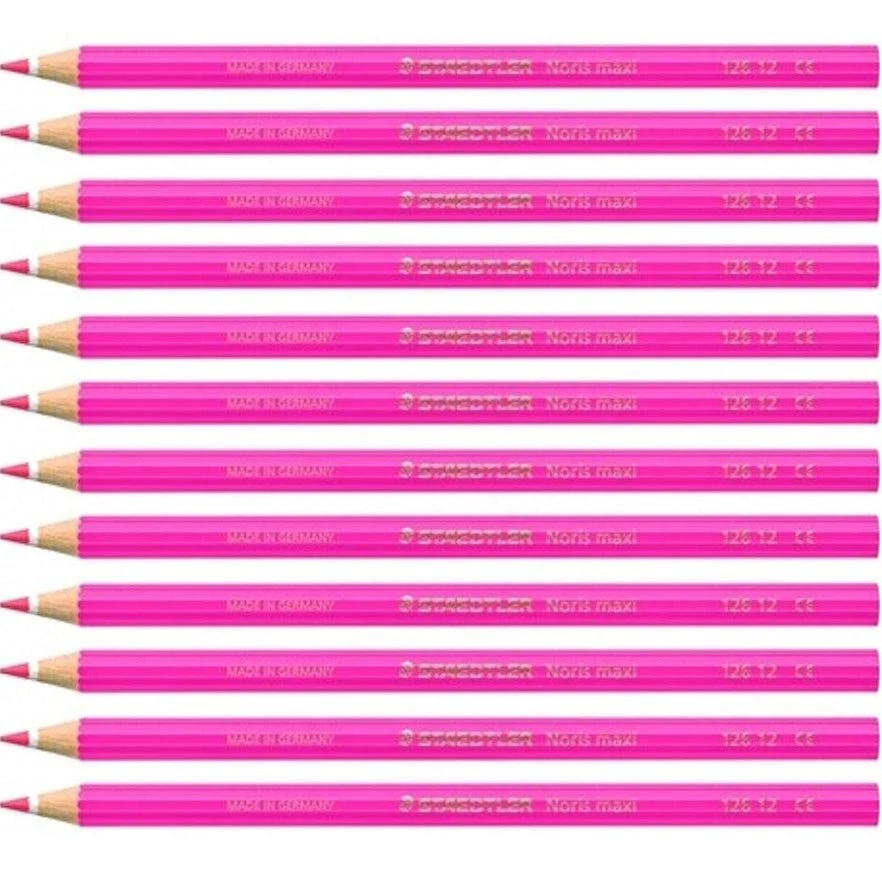 Staedtler Noris Club Maxi Learner Coloured Pencils Pack 12 (Pink) - Image 2