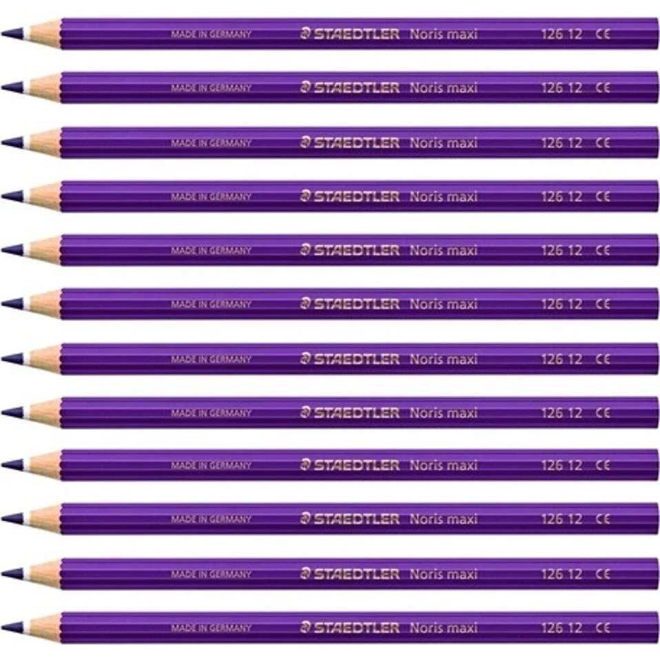 Staedtler Noris Club Maxi Learner Coloured Pencils Pack 12 (Violet) - Image 2