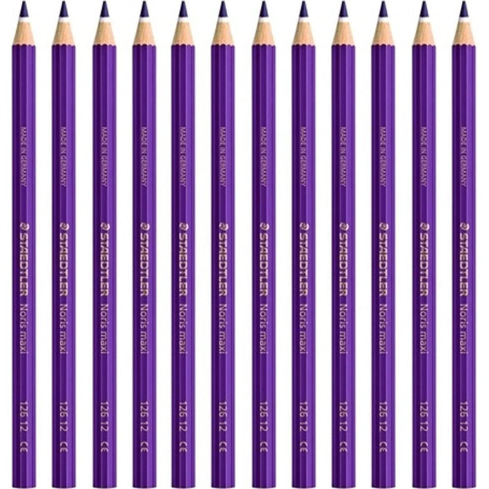 Staedtler Noris Club Maxi Learner Coloured Pencils Pack 12 (Violet) - Image 3